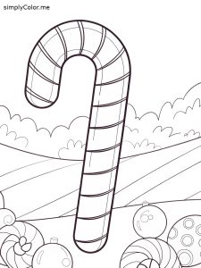 Coloring sheet candy cane Coloring sheet candy cane