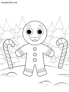Coloring sheet gingerbread man