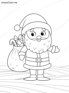 Coloring sheet santa Coloring sheet santa