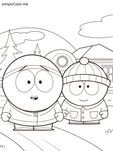 Coloring sheet south park coloring page