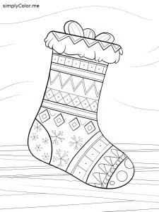 Coloring sheet stocking