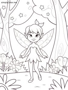 Coloring sheet tinkerbell