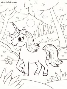 Coloring sheet unicorn coloring pages