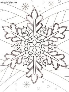 Coloring snowflake Coloring snowflake