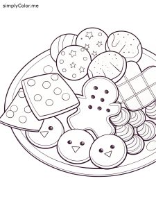 Cookies coloring sheet
