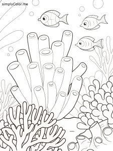 Coral coloring sheet Coral coloring sheet