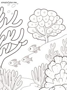 Coral coloring sheet Coral coloring sheet