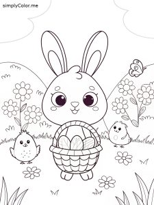 Cute easter coloring sheet Cute easter coloring sheet