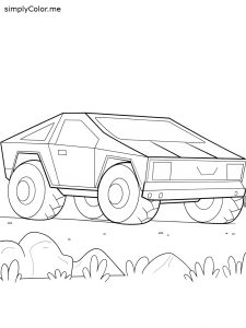 Cybertruck coloring sheet Cybertruck coloring sheet