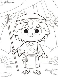David coloring sheet