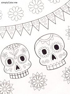 Day of the dead coloring sheet