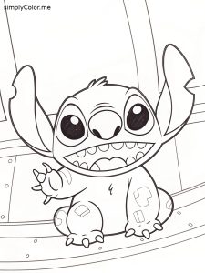 Disney stitch coloring sheet