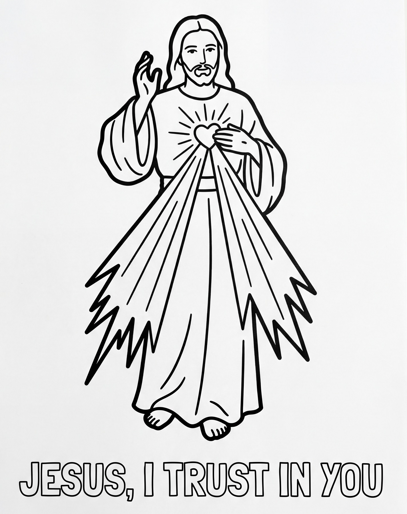 Divine mercy coloring page