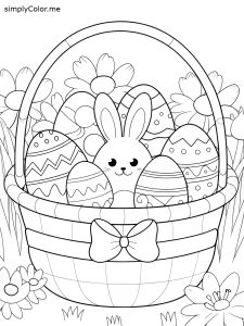 Easter basket coloring sheet