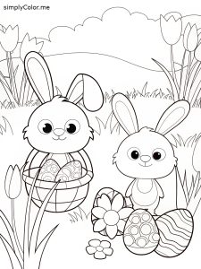 Easter free coloring sheet Easter free coloring sheet