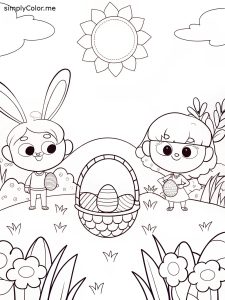 Easter sunday coloring sheet