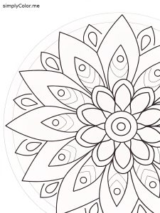 Easy mandala coloring sheet Easy mandala coloring sheet