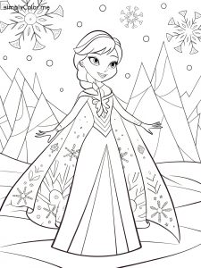 Elsa coloring sheet