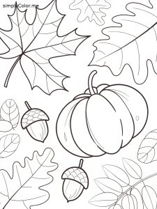 Fall coloring sheet easy Fall coloring sheet easy