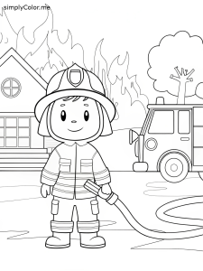 Firefighter color sheet