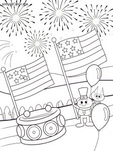 Forth of july coloring