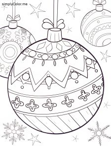 Free christmas ornament coloring sheet