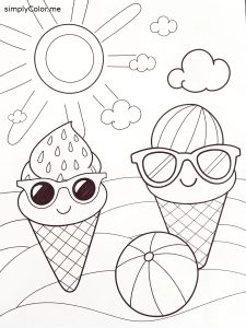 Free color sheet summer Free color sheet summer