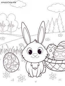 Free coloring sheet easter