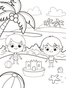 Free coloring sheet summer fun