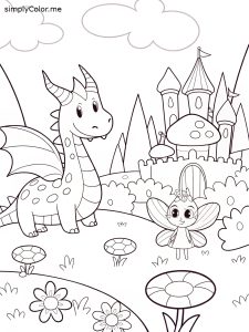 Free fantasy coloring page