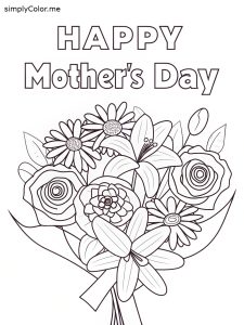 Free printable coloring sheet for mother’s day