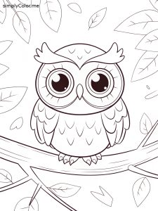 Free printable owl coloring sheet Free printable owl coloring sheet