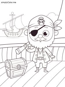 Free printable pirate coloring sheet