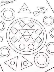 Geometric coloring sheet free