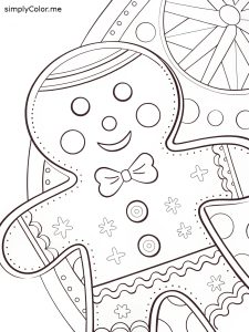 Gingerbread cookie coloring sheet Gingerbread cookie coloring sheet