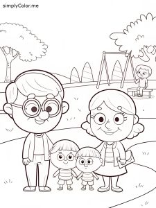 Grandparents day color sheet Grandparents day color sheet