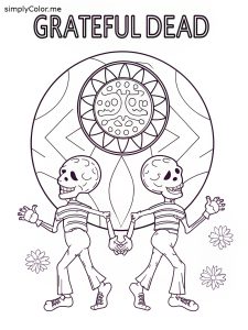 Grateful dead coloring sheet