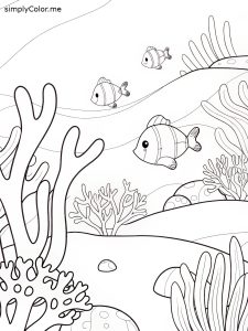 Great barrier reef coloring sheet