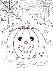 Halloween printable color sheet