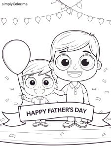 Happy fathers day coloring sheet