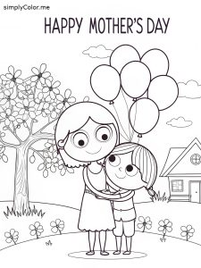 Happy mother's day coloring page Happy mother’s day coloring page