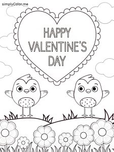 Happy valentine's day coloring sheet Happy valentine’s day coloring sheet