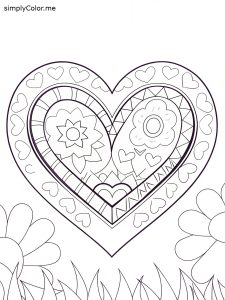 Heart coloring sheet