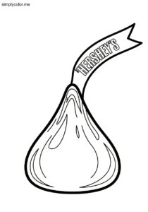 Hershey kiss coloring sheet