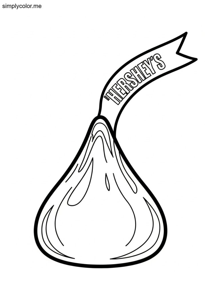 Hershey kiss coloring sheet