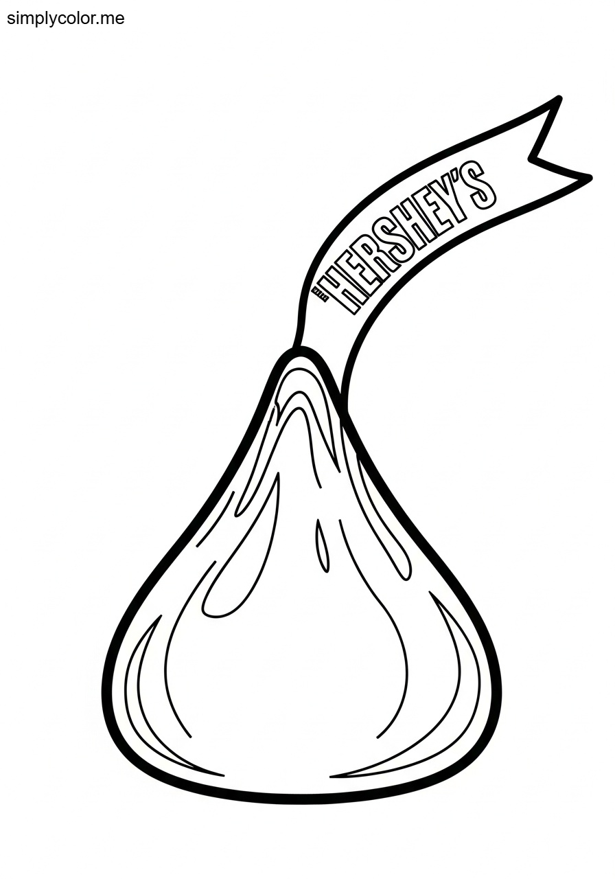Hershey kiss coloring sheet