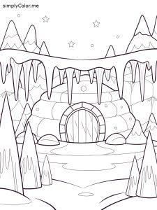 Ice coloring sheet