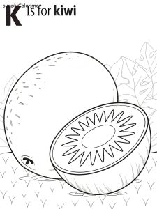 K is for kiwi fruit coloring page K is for kiwi fruit coloring page