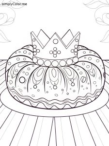 King cake coloring sheet