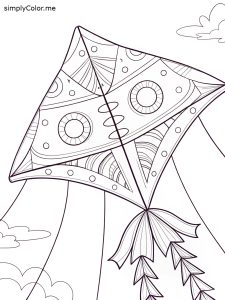 Kite coloring sheet